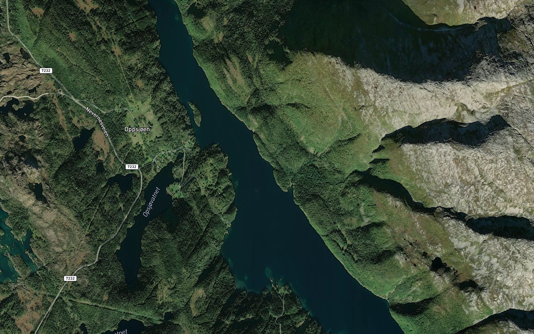Satellite map of the Landvindvika