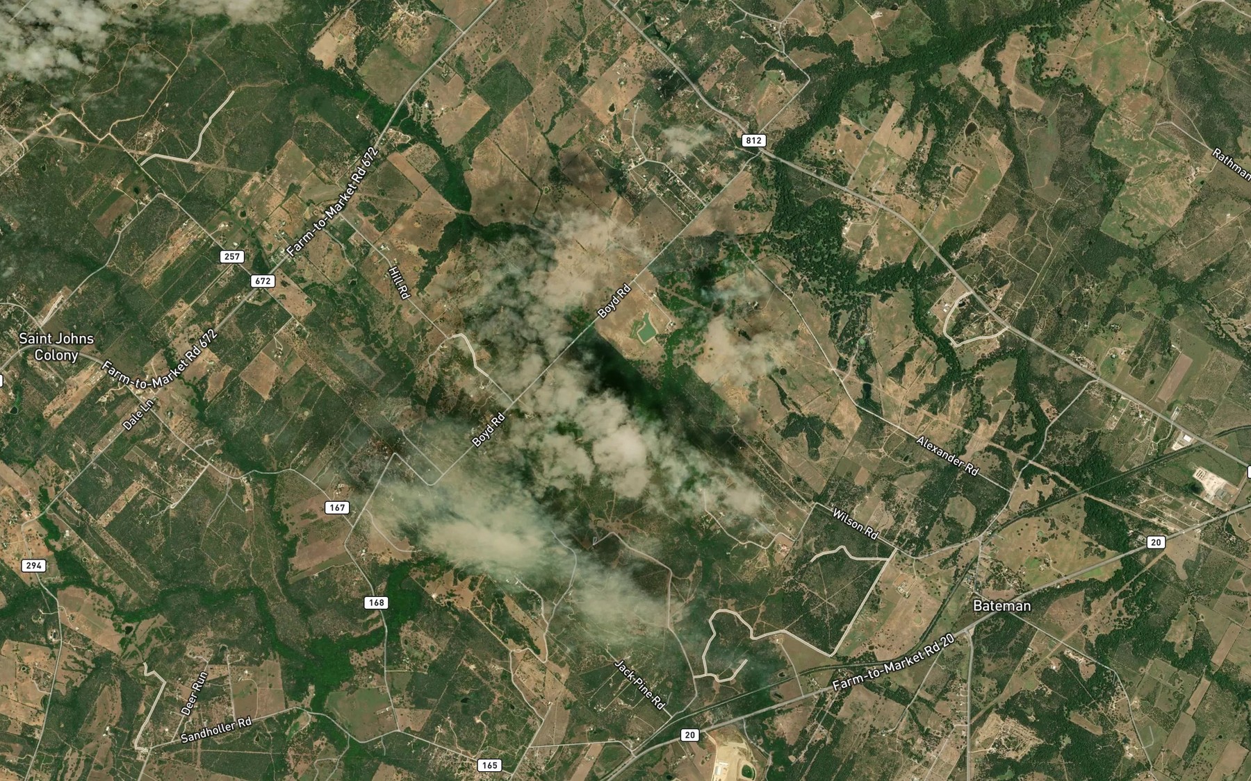 Satellite map of the Lytton Creek