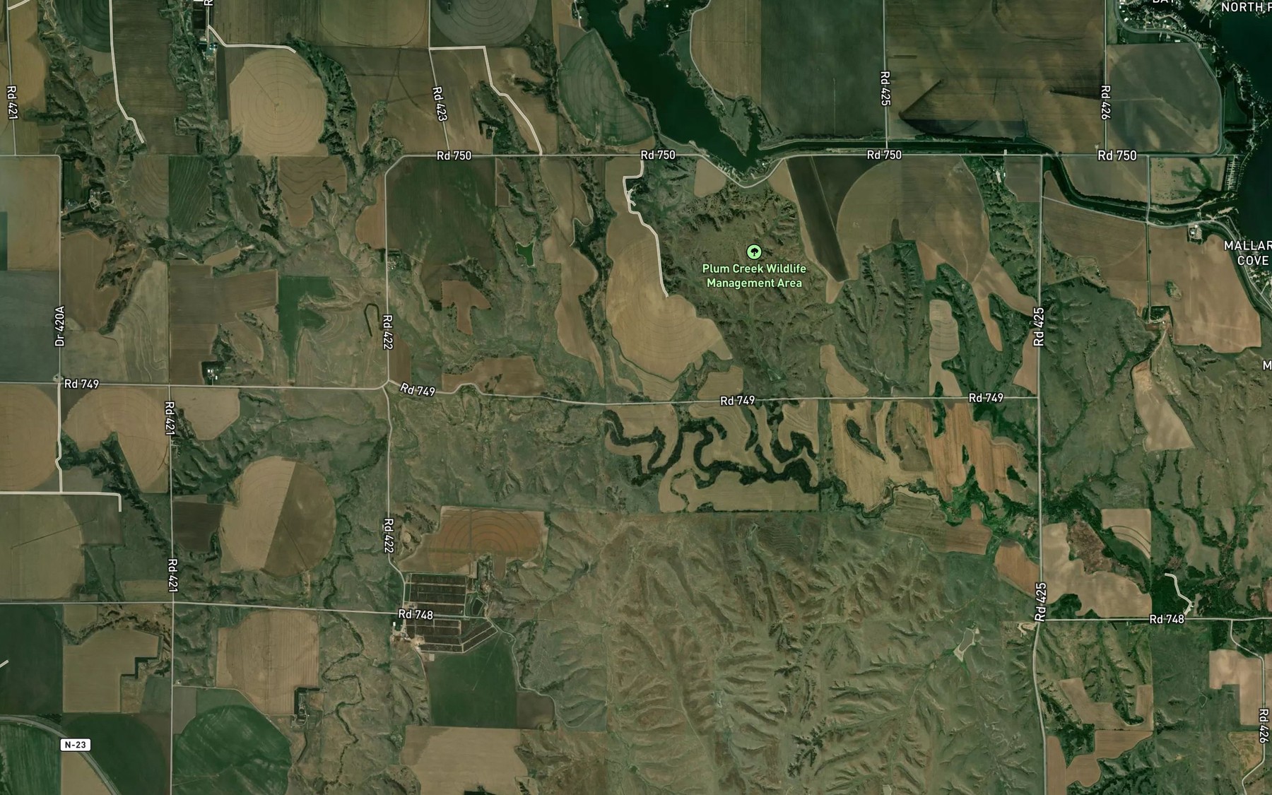 Satellite map of the Schilling Reservoir Number 1