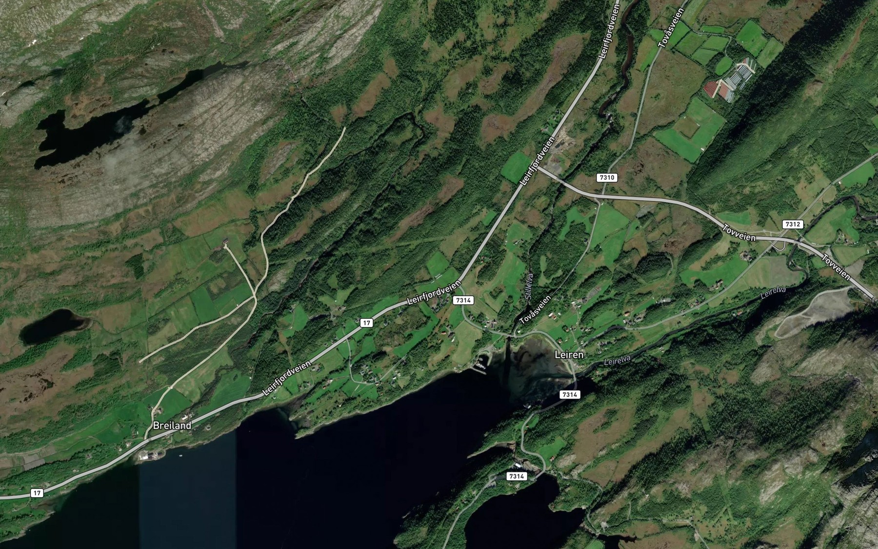 Satellite map of the Langbekkjen