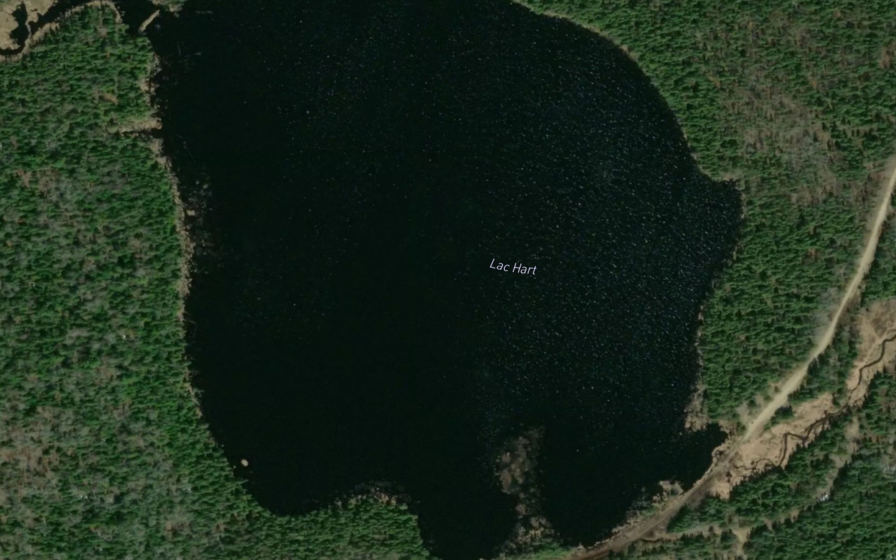 Satellite map of the Lac Hart