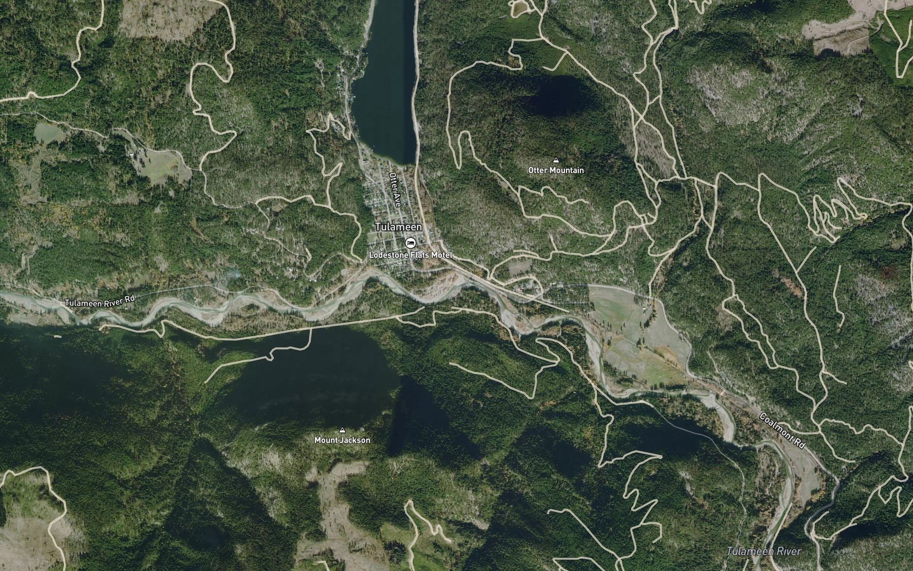 Satellite map of the Otter Creek