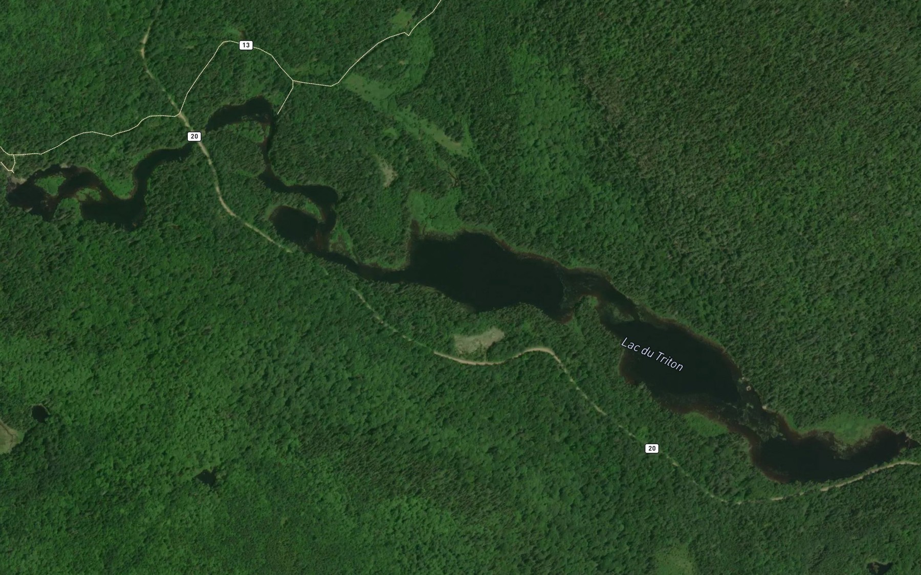 Satellite map of the Lac du Triton