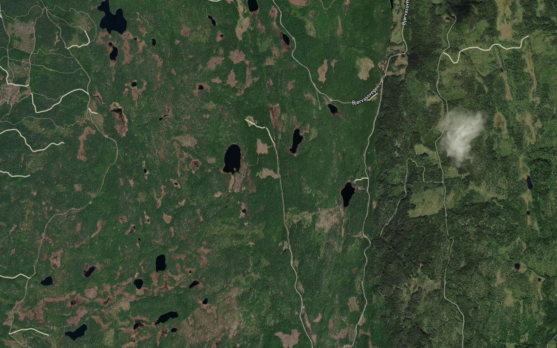 Satellite map of the Halvnyttebekken