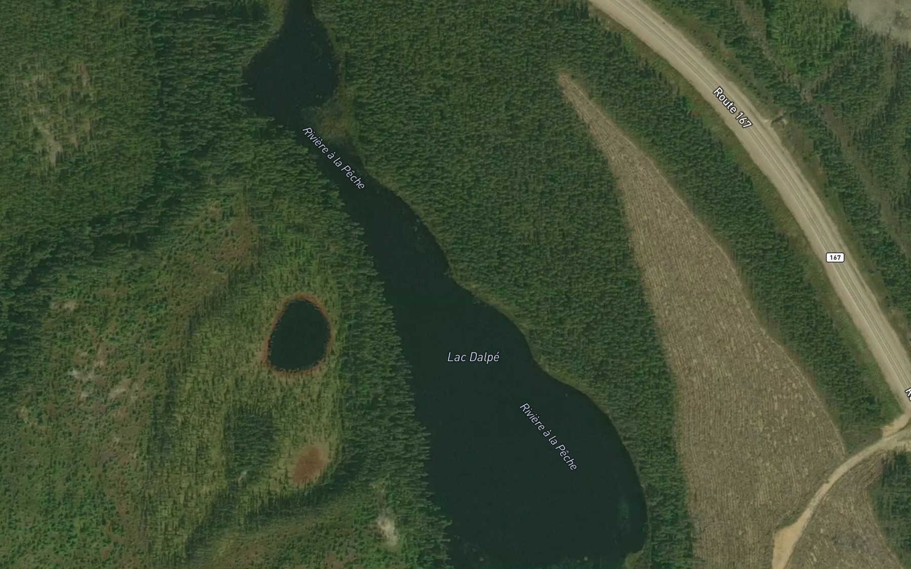 Satellite map of the Lac Dalpe