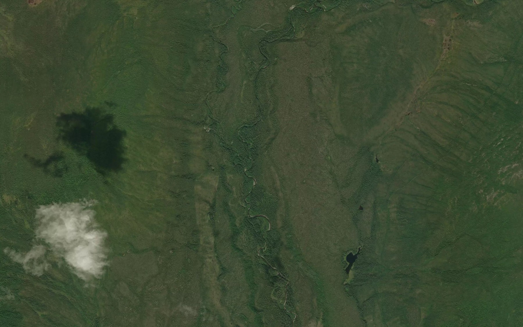 Satellite map of the East Fork Indian Creek