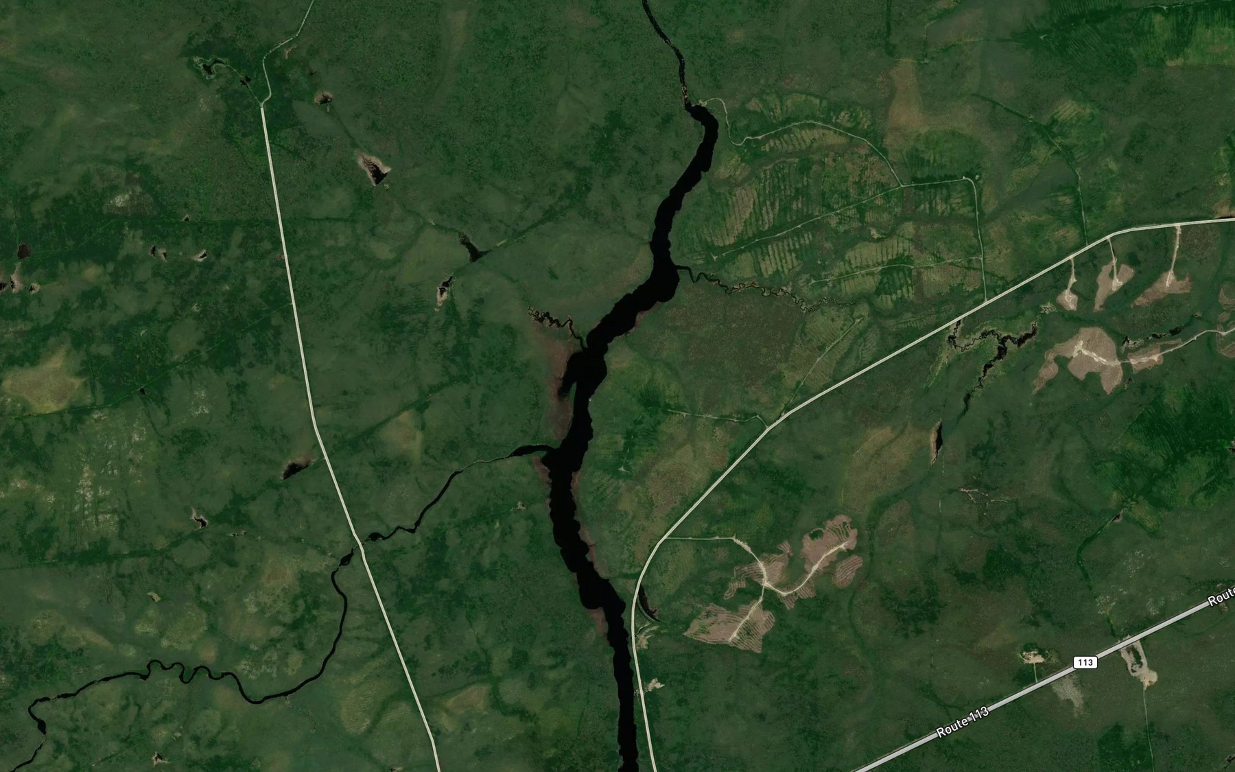 Satellite map of the Ruisseau Du Plessis