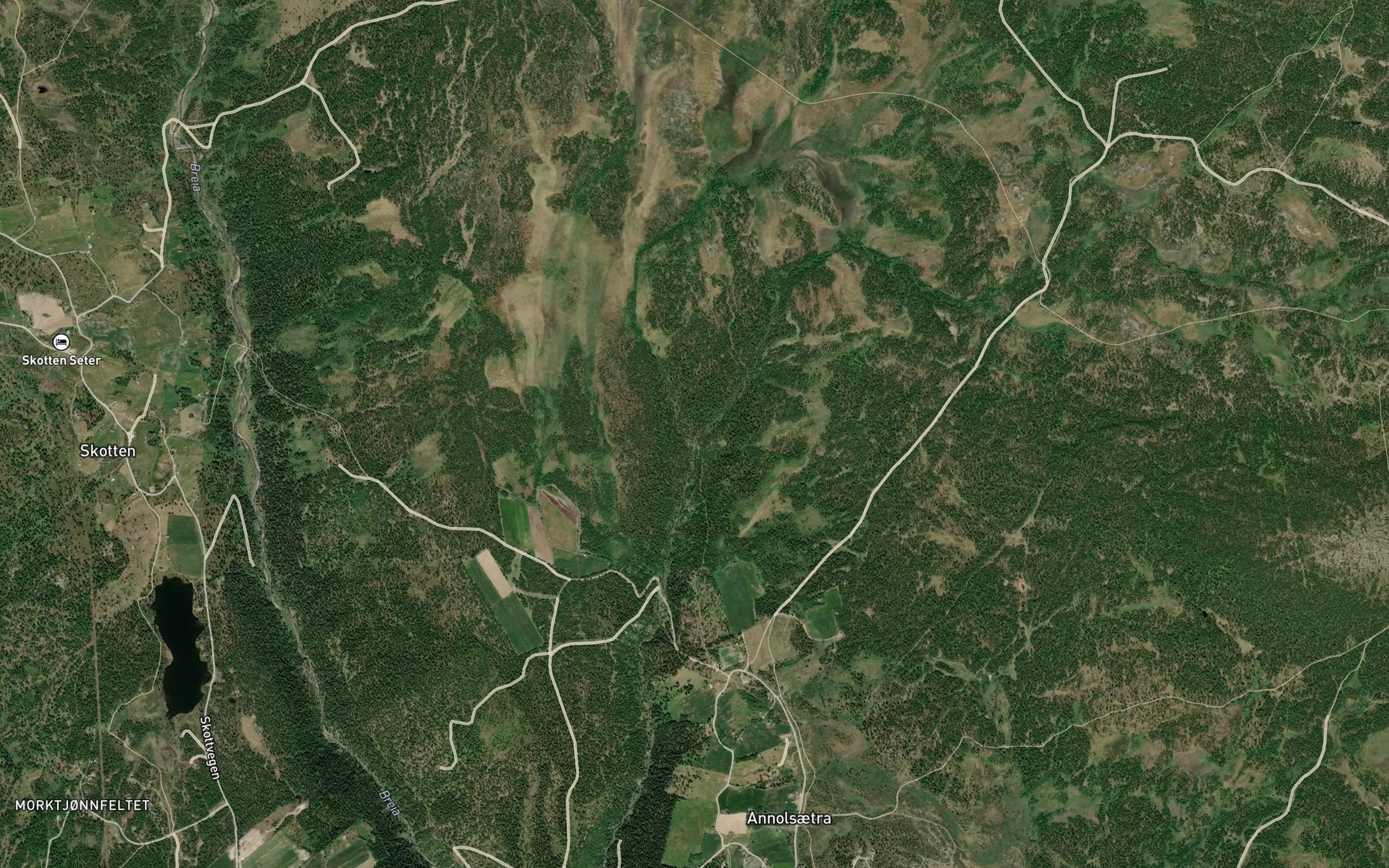 Satellite map of the Roya