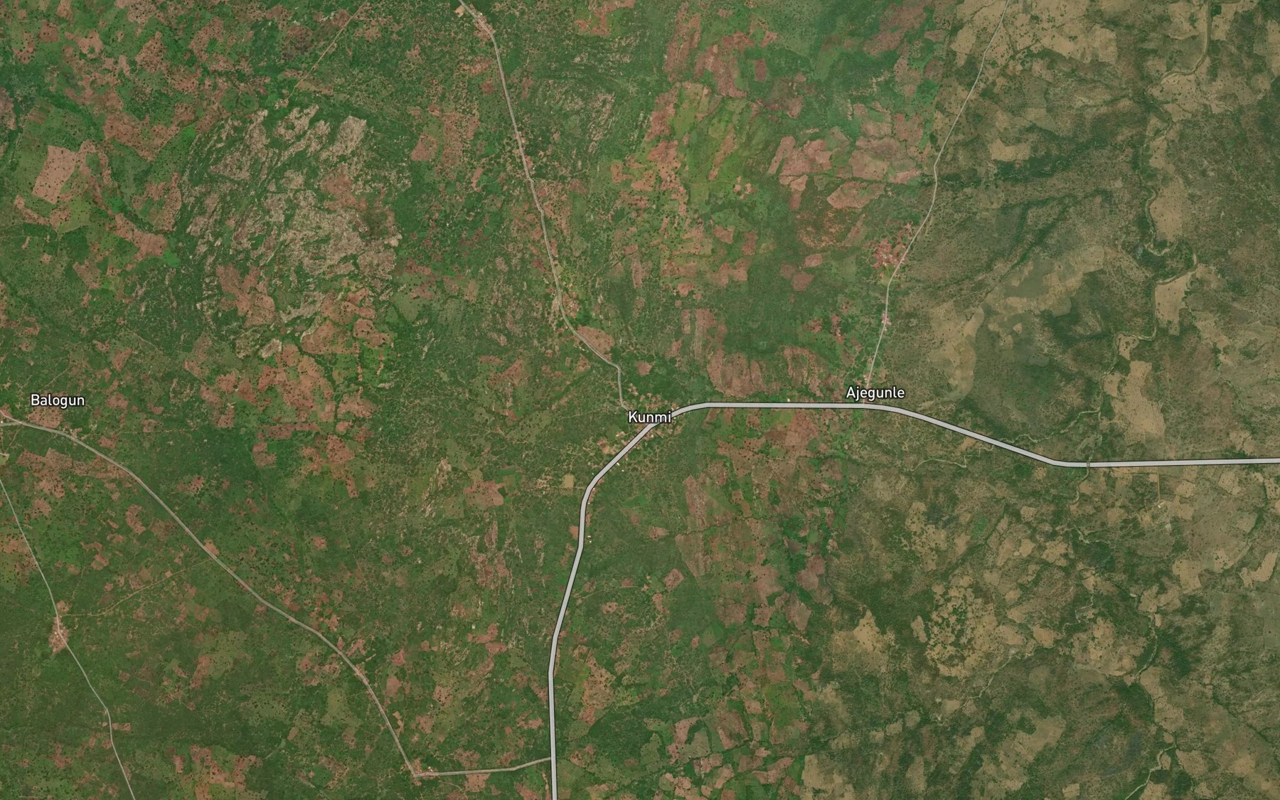 Satellite map of the Yaru