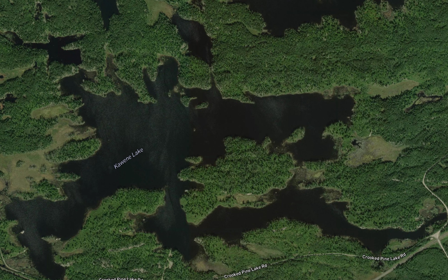 Satellite map of the Kawene Lake