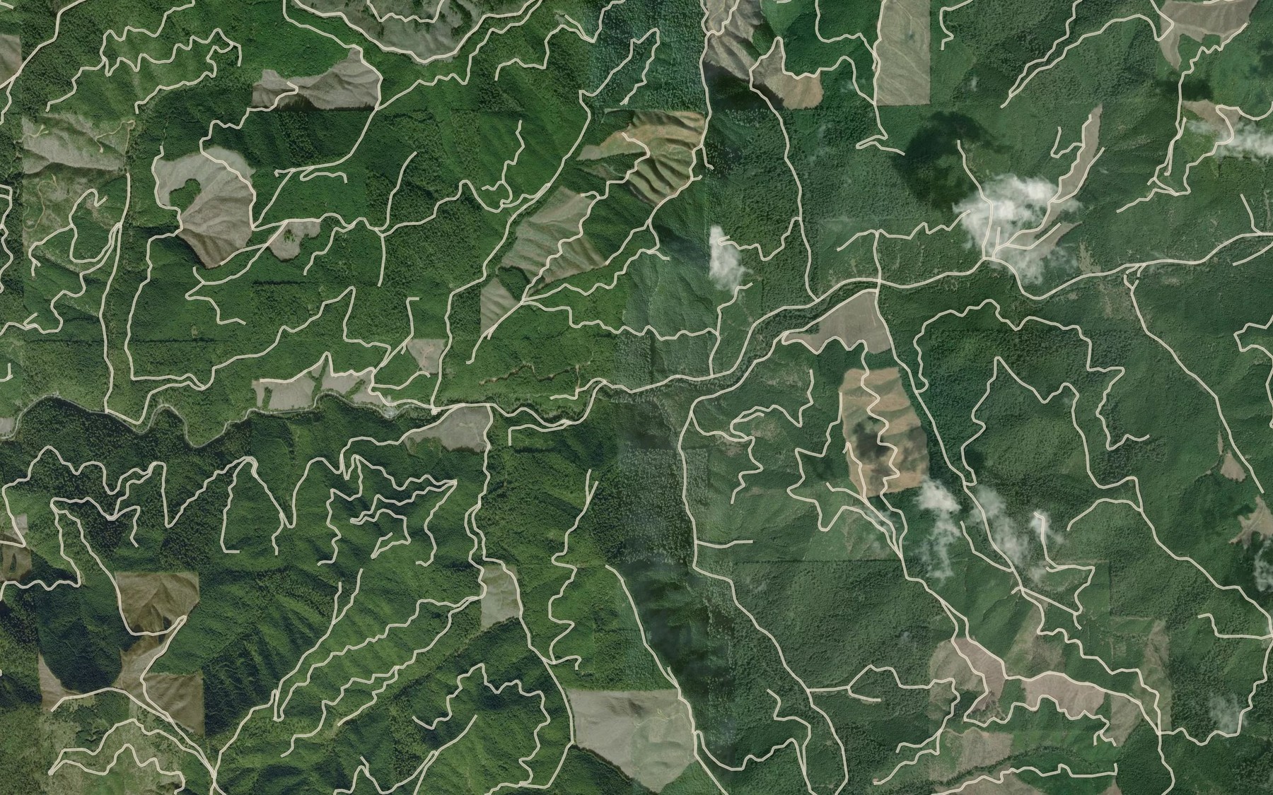 Satellite map of the Martin Creek