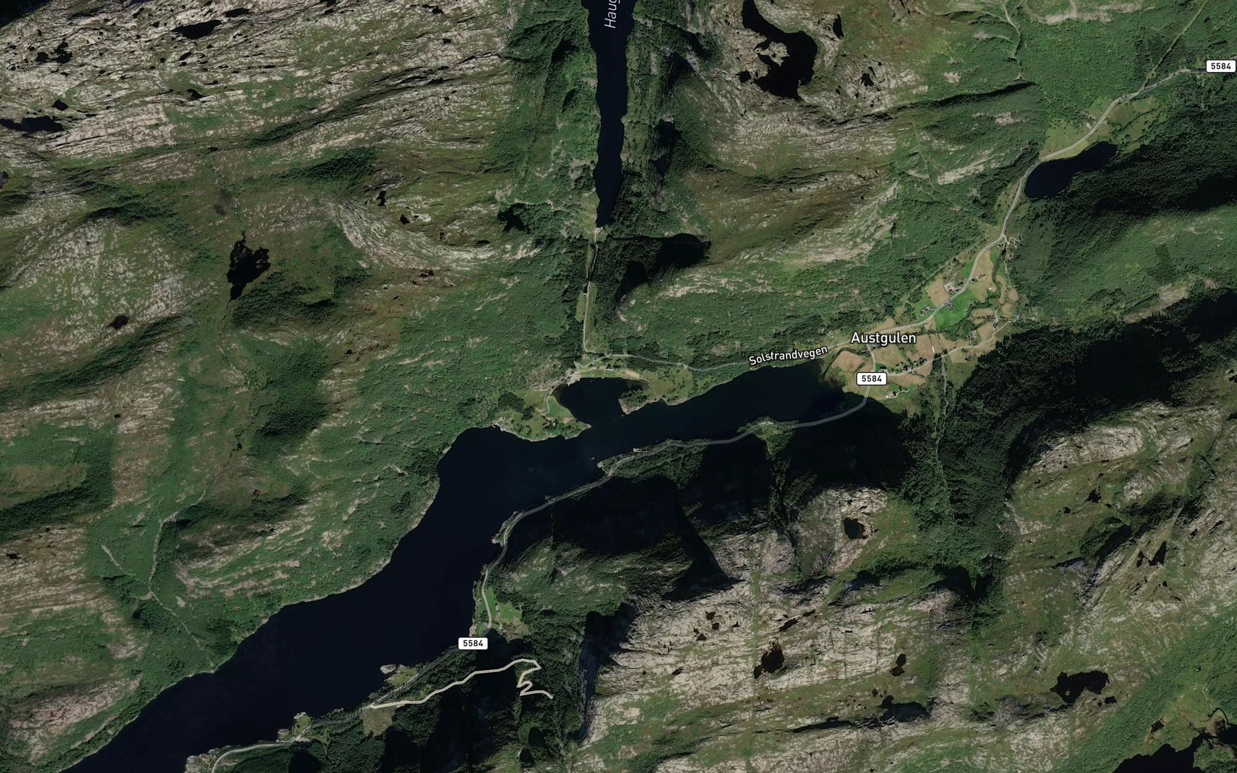 Satellite map of the Vetlevika