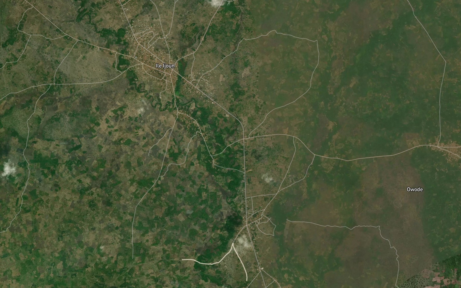 Satellite map of the River Igbedi
