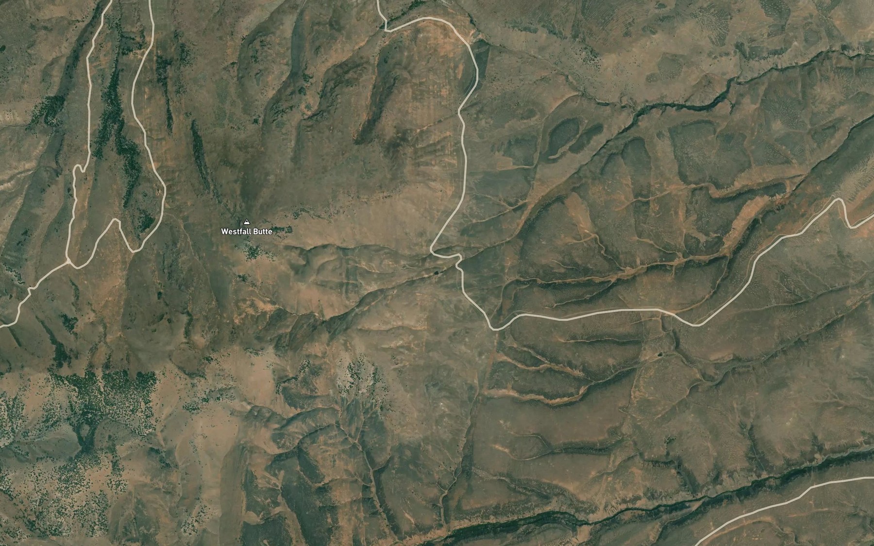 Satellite map of the South Gregory Creek Reservoir