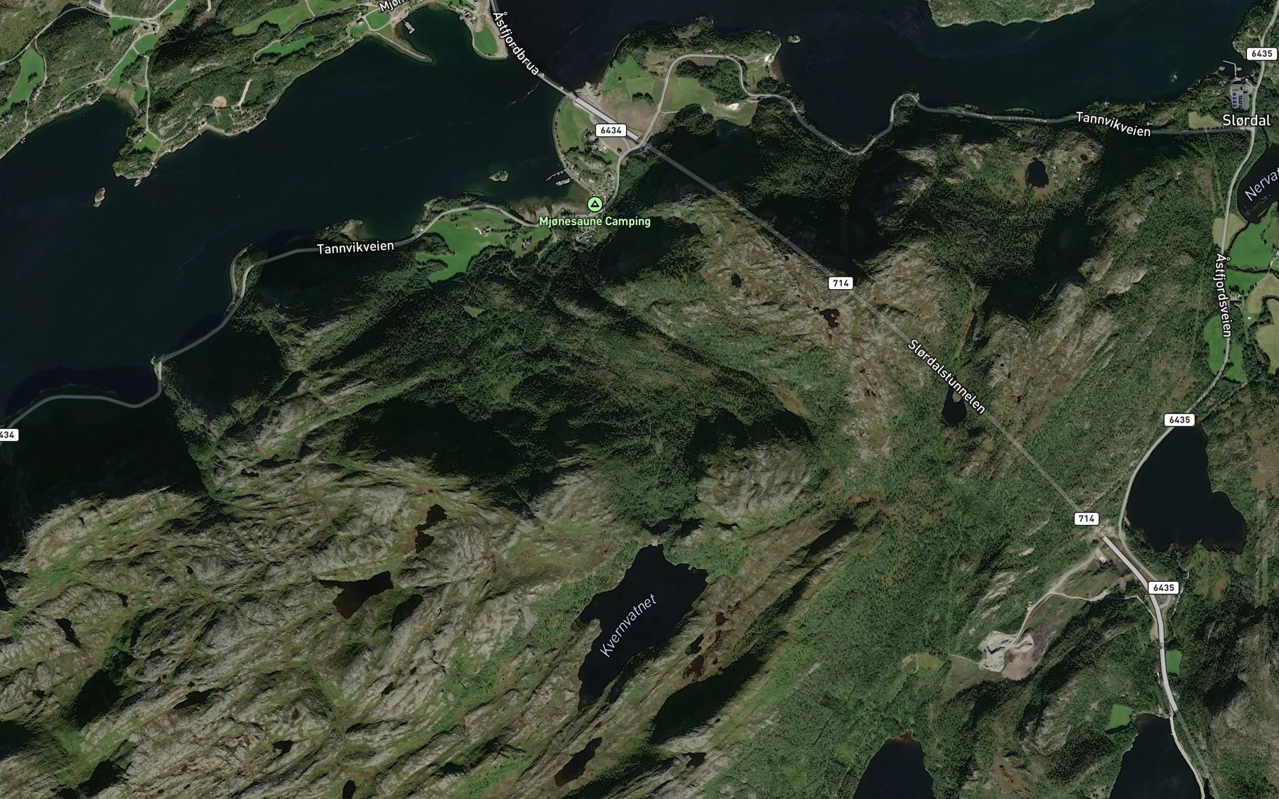 Satellite map of the Kvernbekken