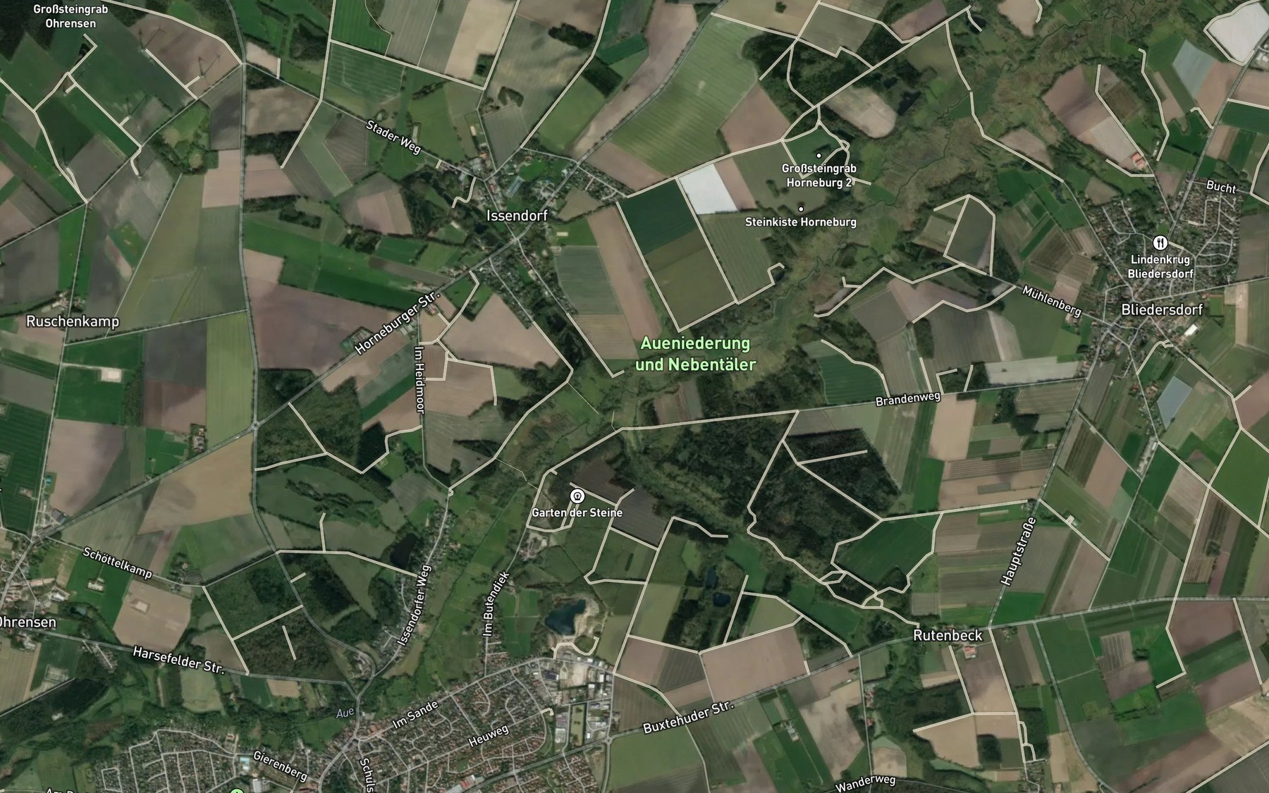 Satellite map of the Steinbeck
