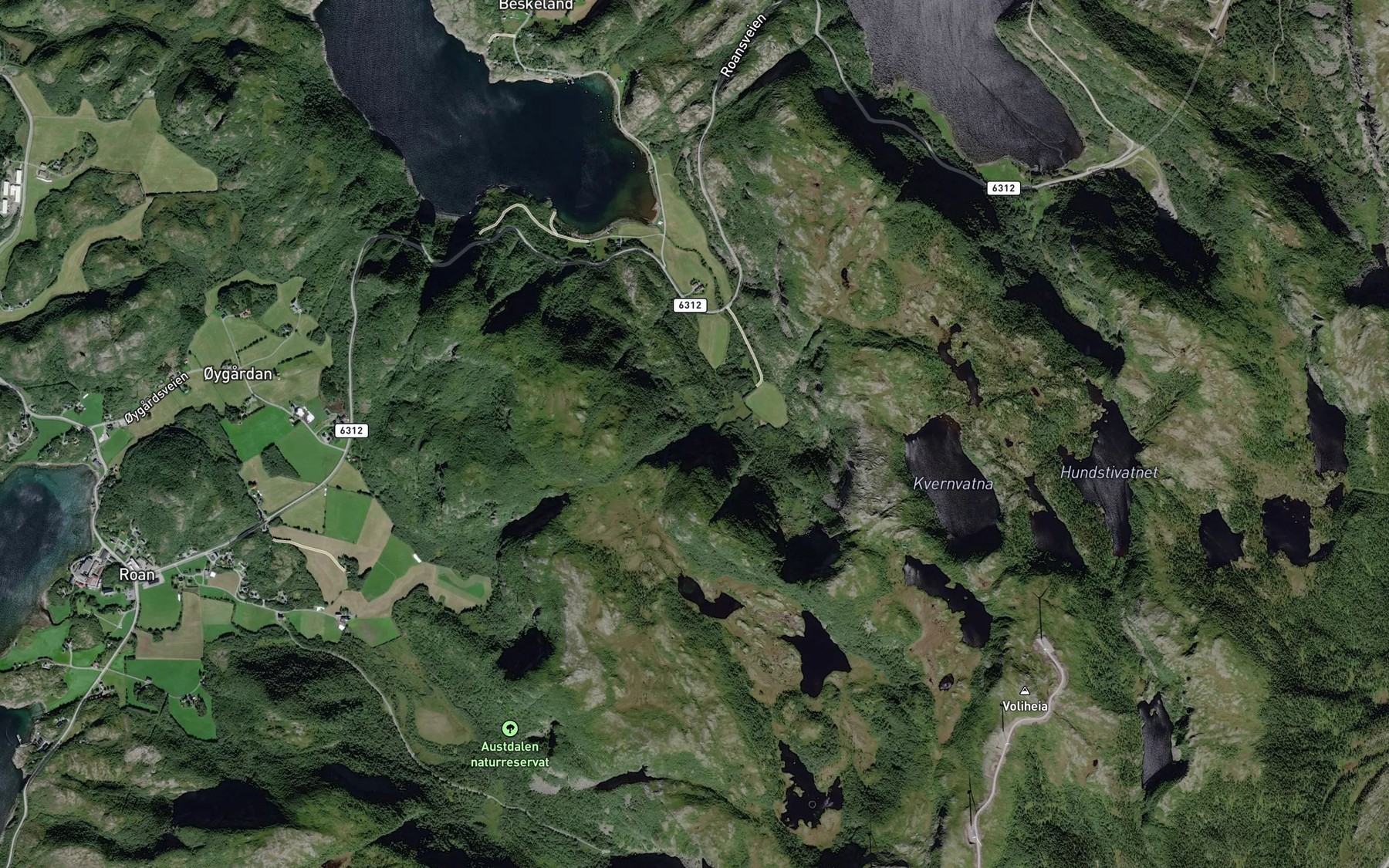 Satellite map of the Fjordabekken