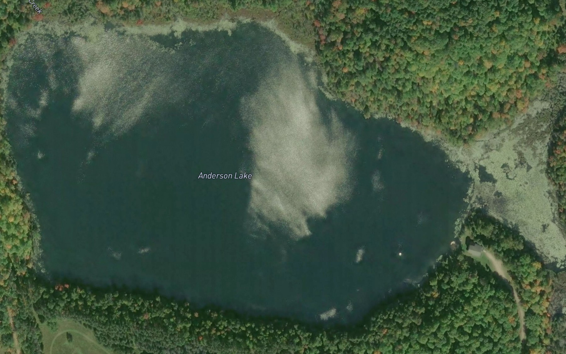 Satellite map of the Anderson Lake