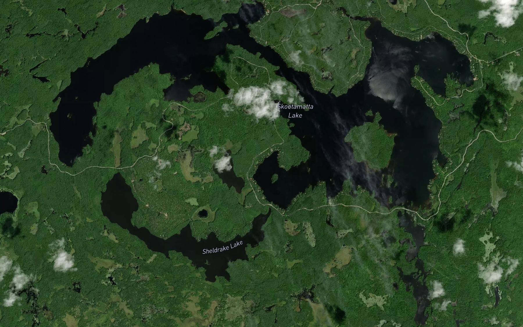 Satellite map of the Skootamatta Lake