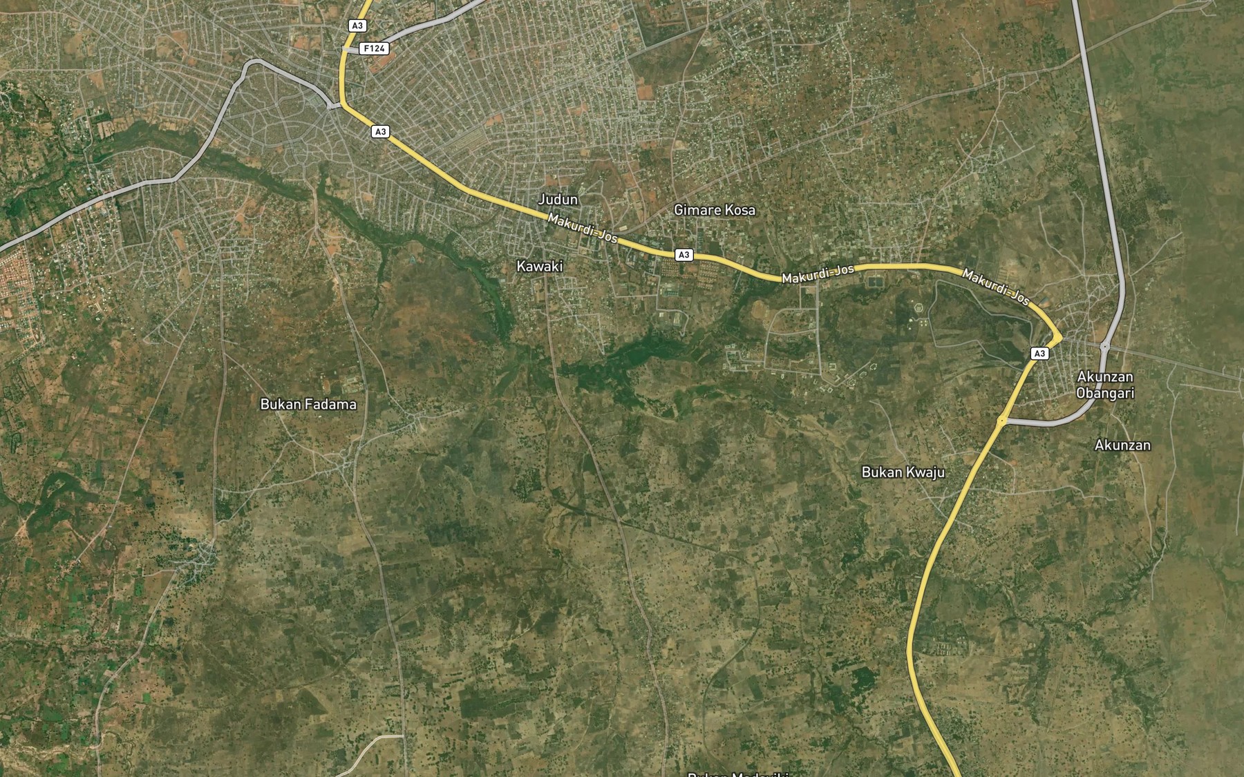 Satellite map of the River Bukan Kwatu