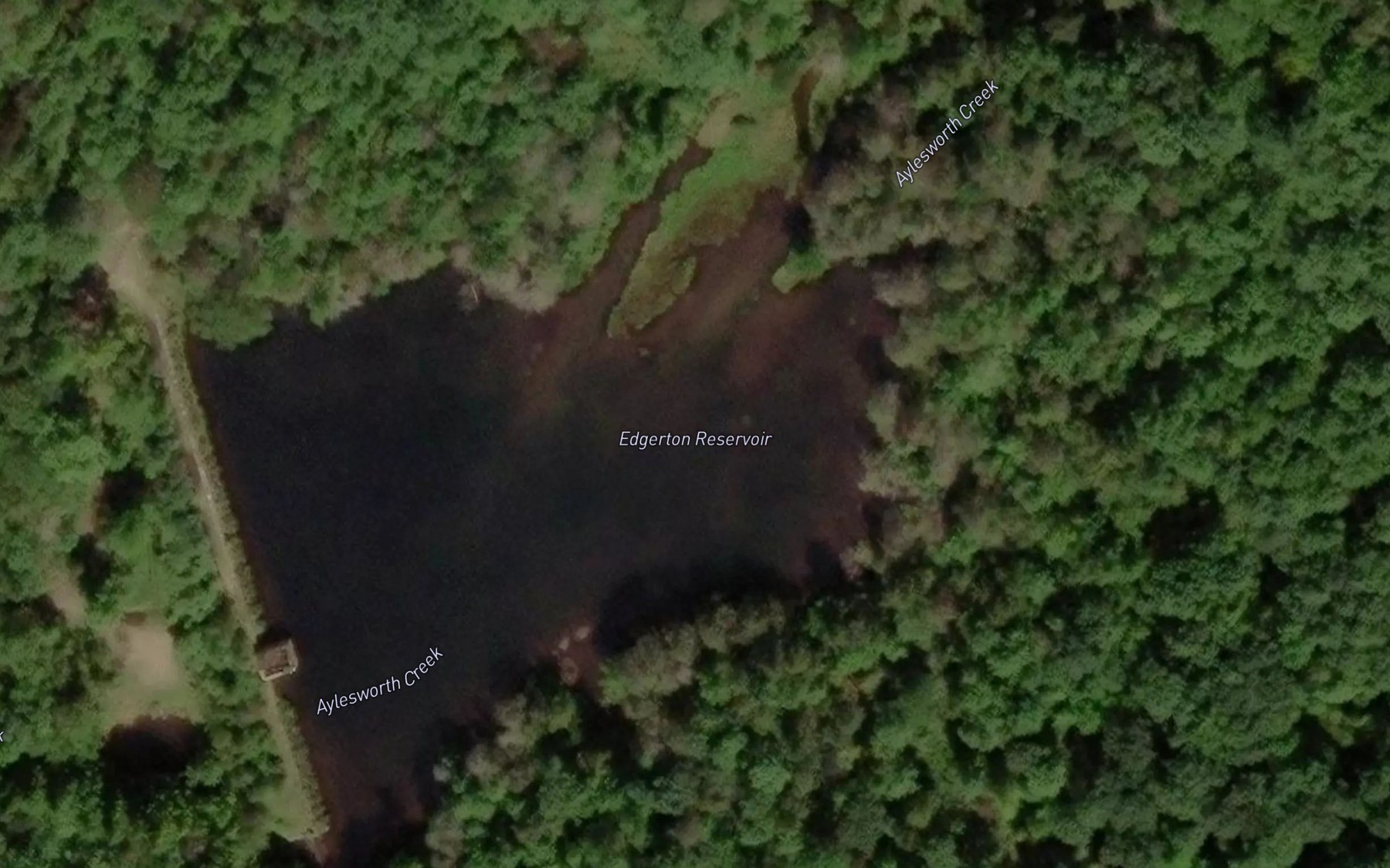 Satellite map of the Edgerton Reservoir