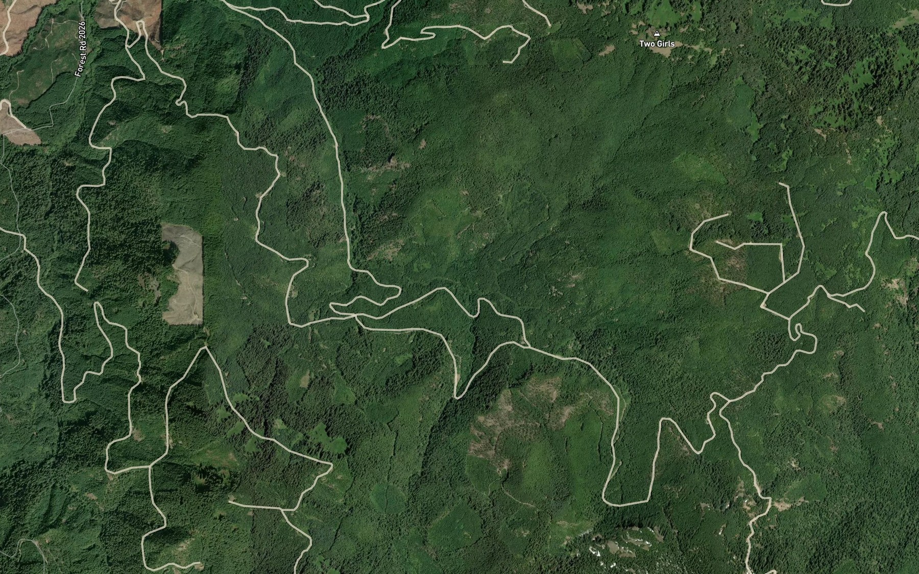 Satellite map of the Elbow Creek