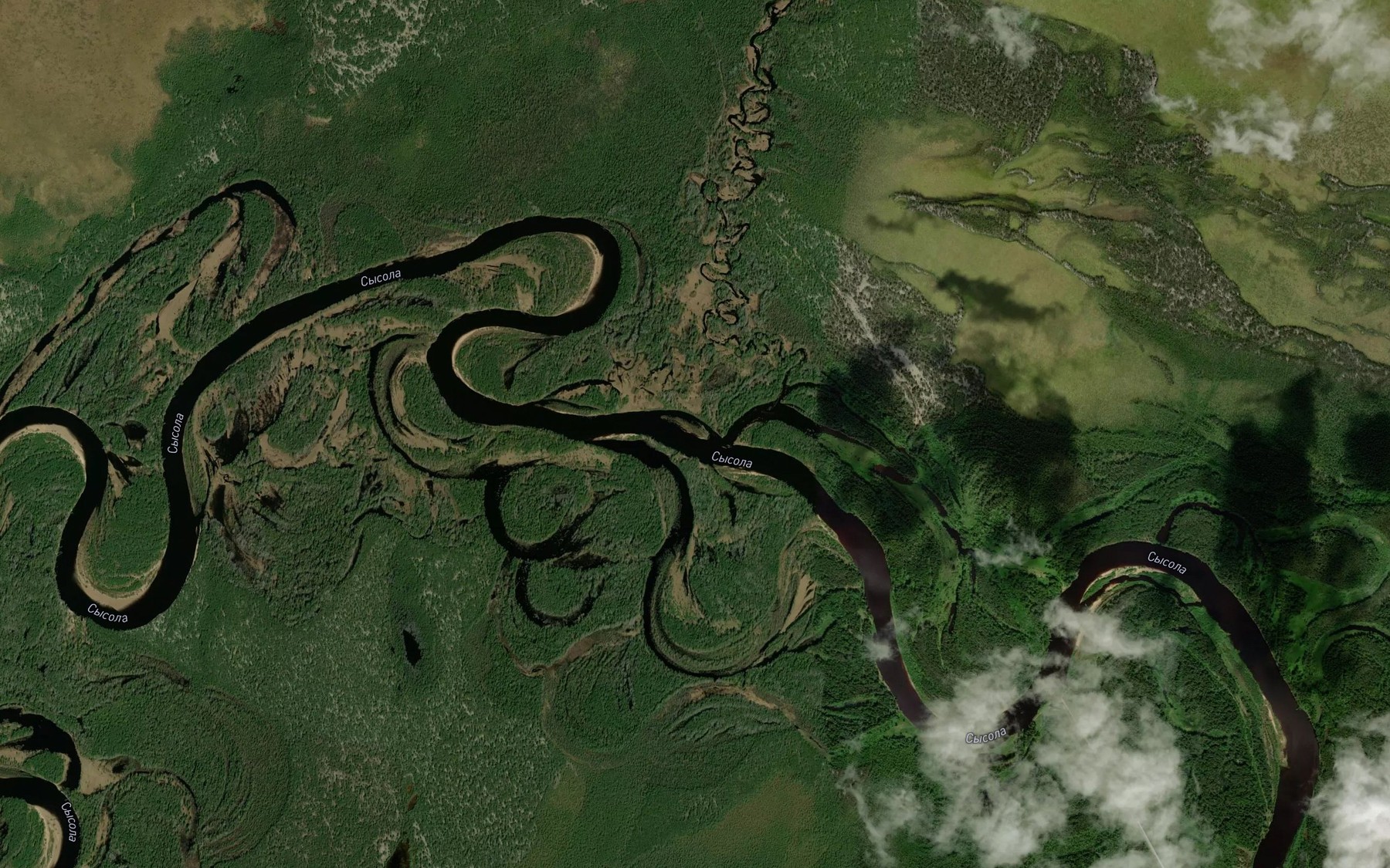 Satellite map of the Nyukchim