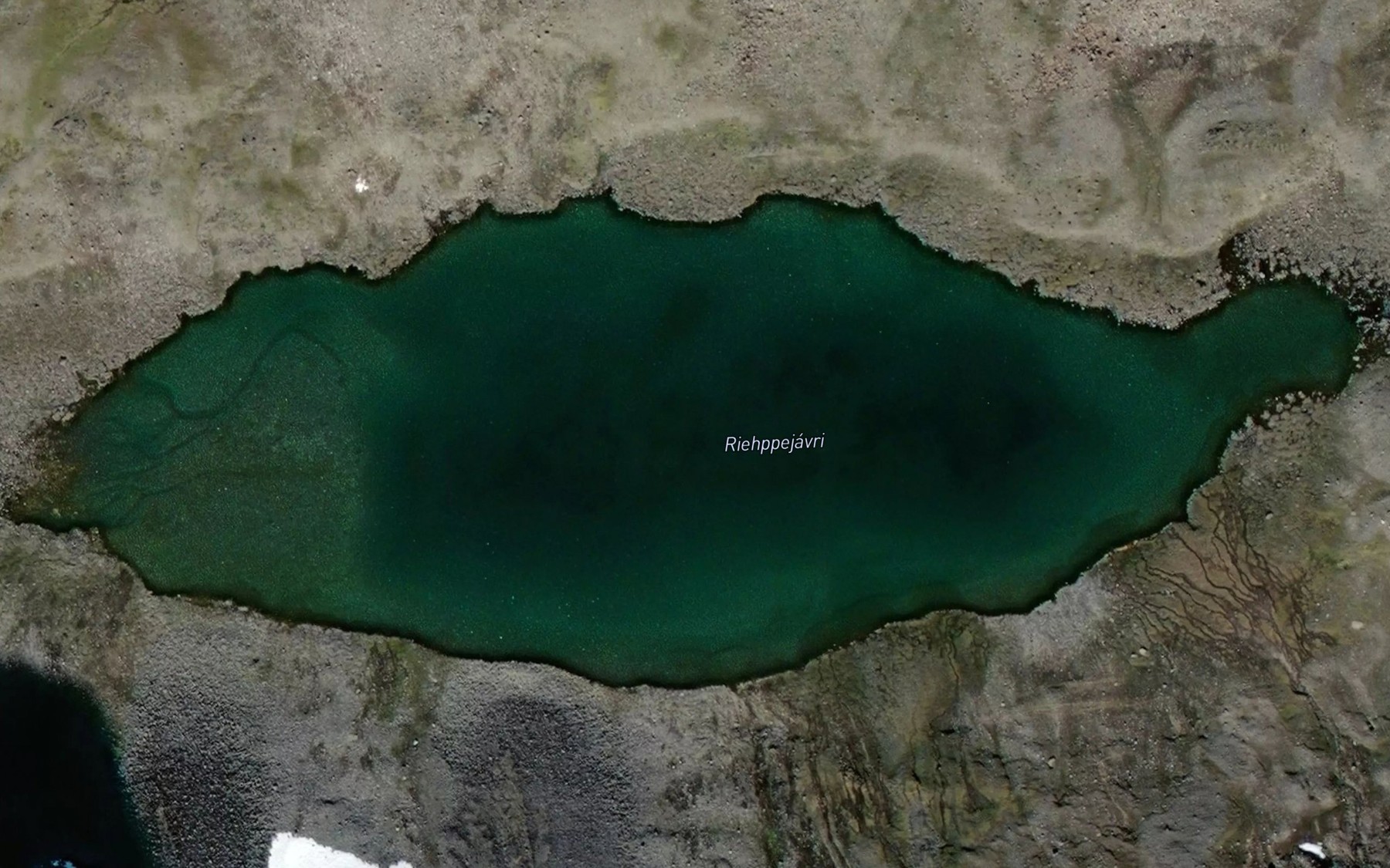 Satellite map of the Riehppejavri