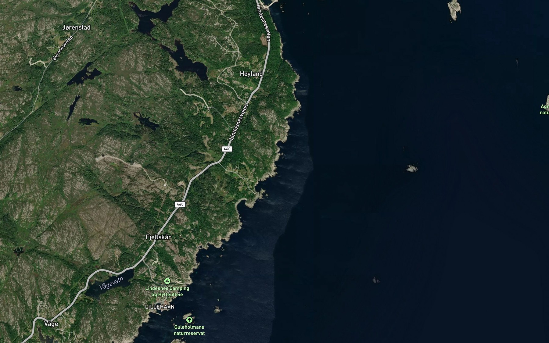 Satellite map of the Indresvika