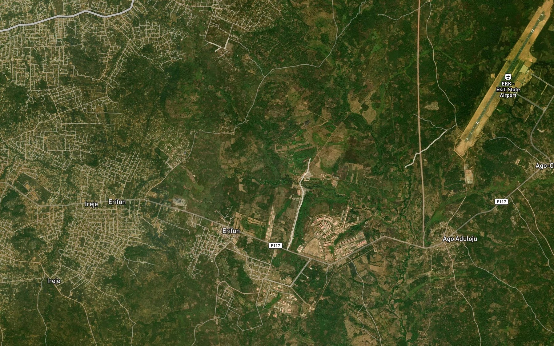 Satellite map of the Elemi River