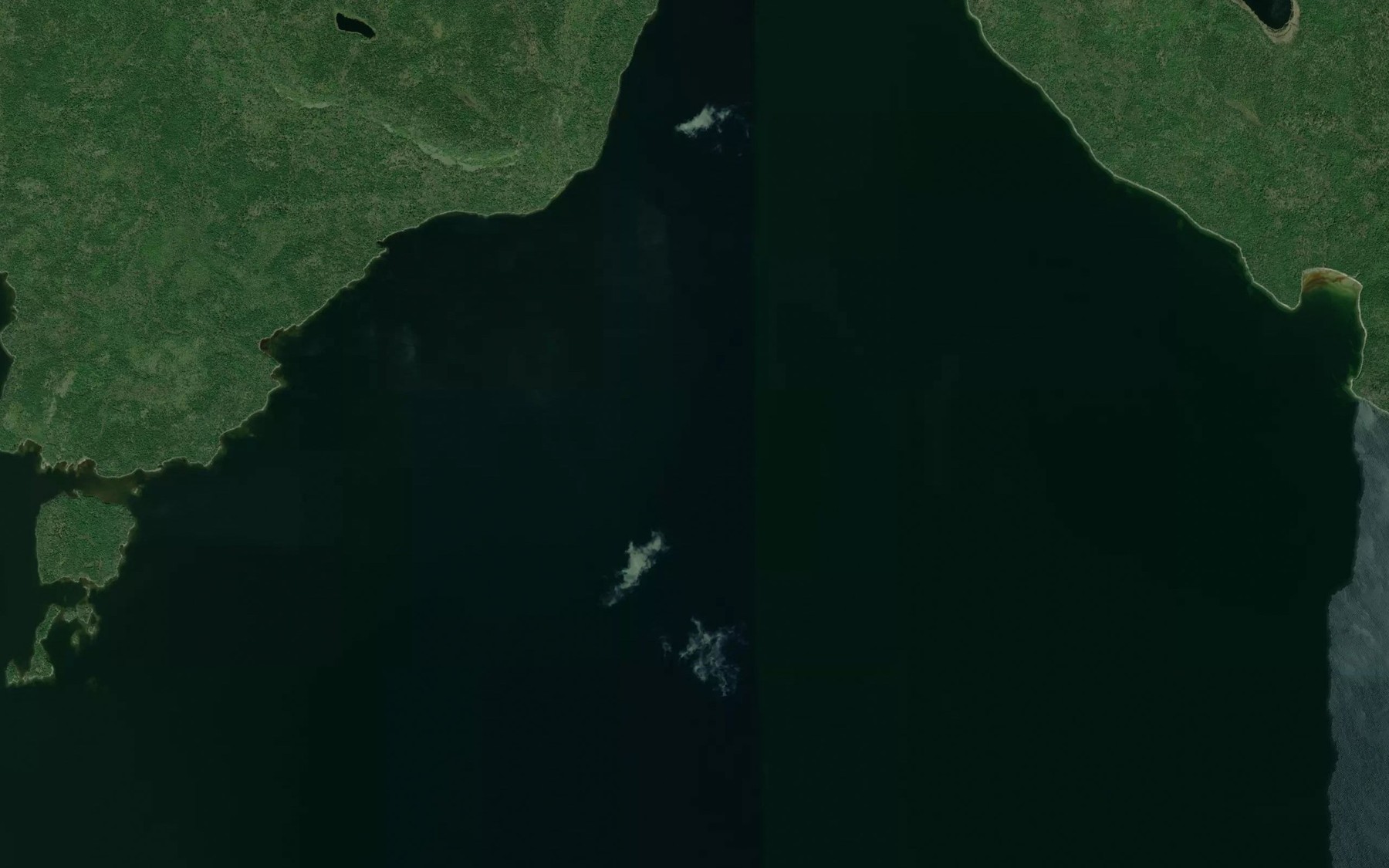Satellite map of the North Bay