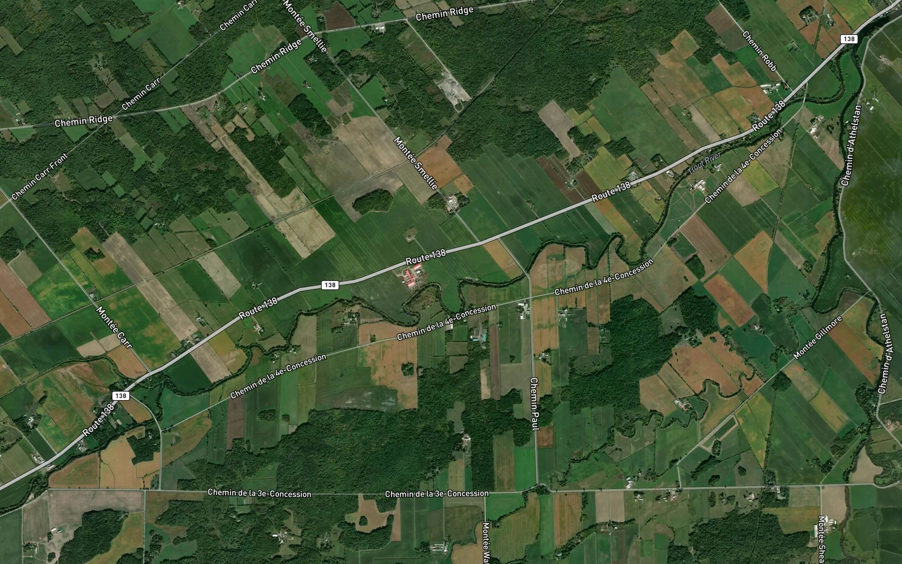 Satellite map of the Cours d'eau Muir-Bruce