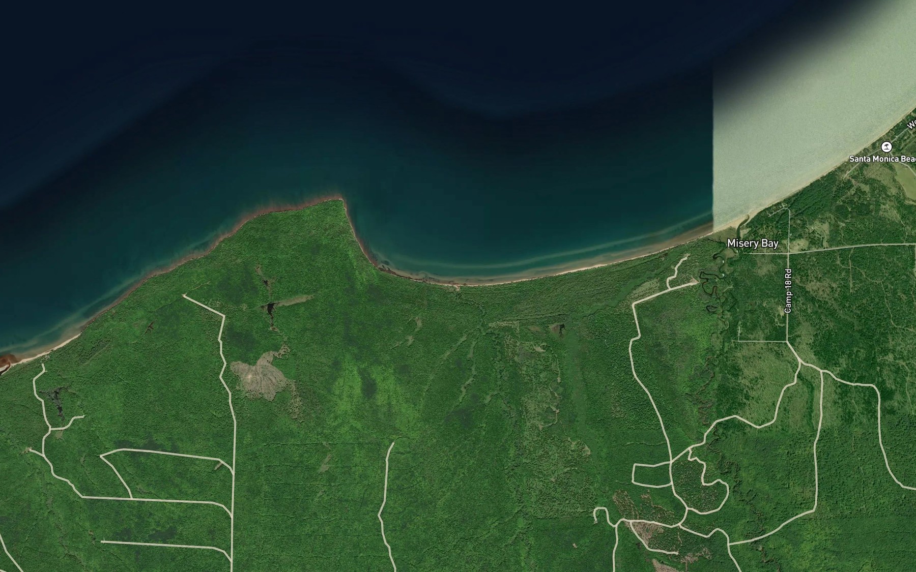 Satellite map of the Black Creek