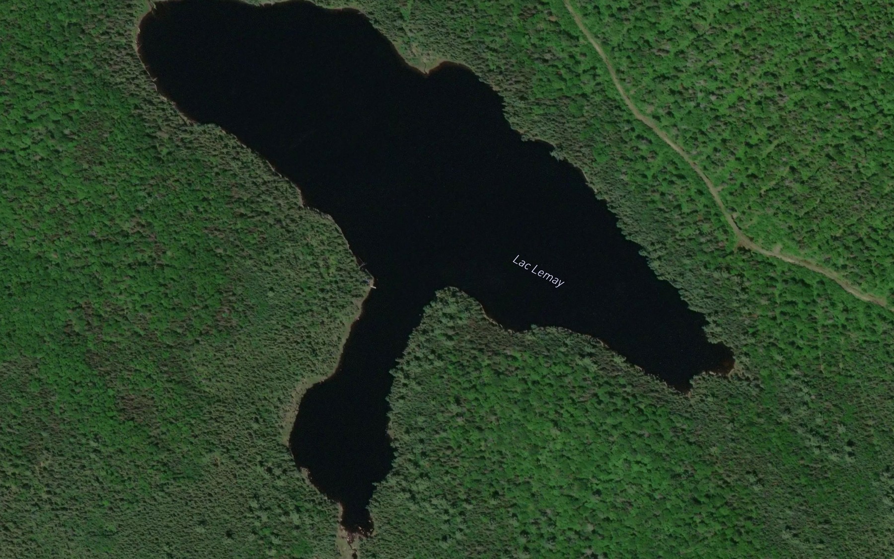 Satellite map of the Lac Lemay