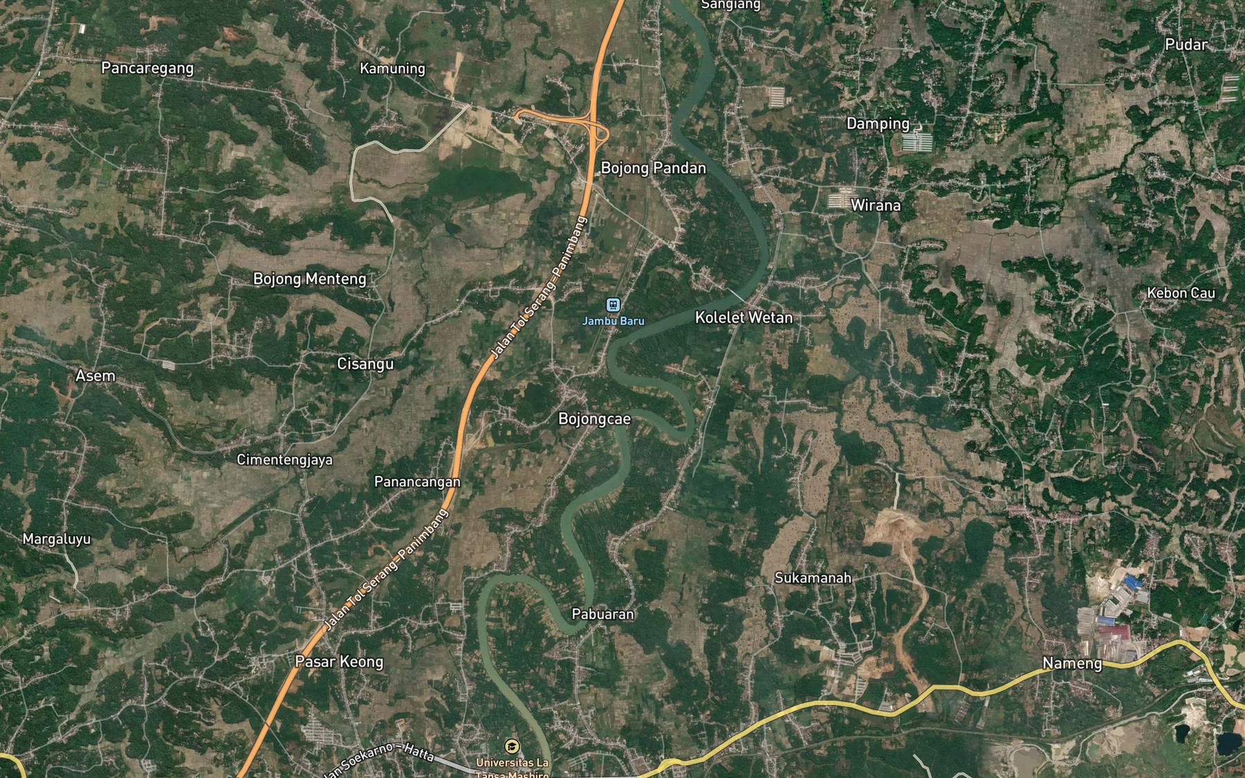 Satellite map of the Ci Gebang