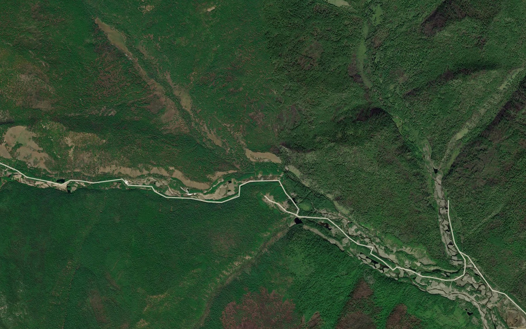 Satellite map of the Novaya Yaksha
