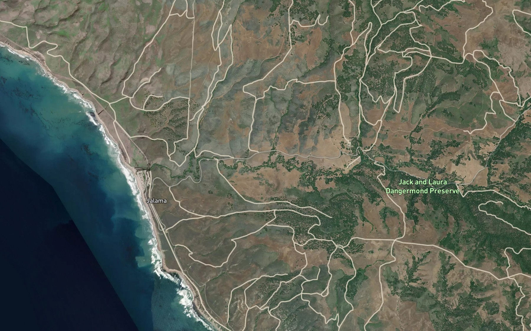 Satellite map of the Gasper Creek