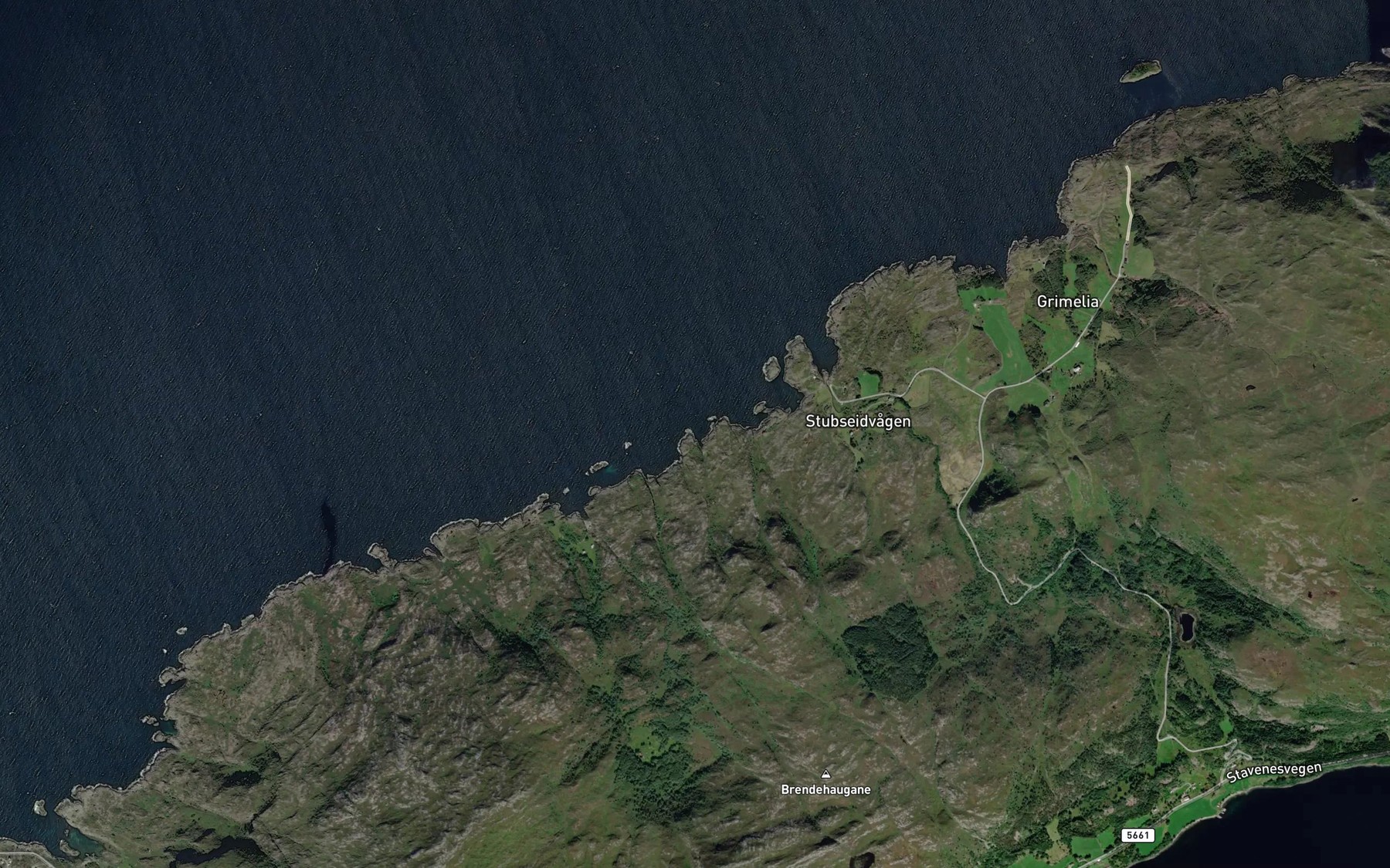 Satellite map of the Jektevika