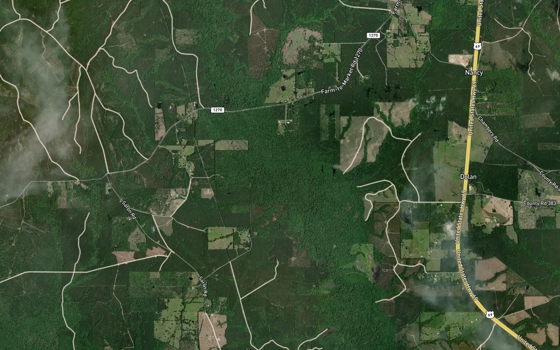 Satellite map of the Grimes Creek