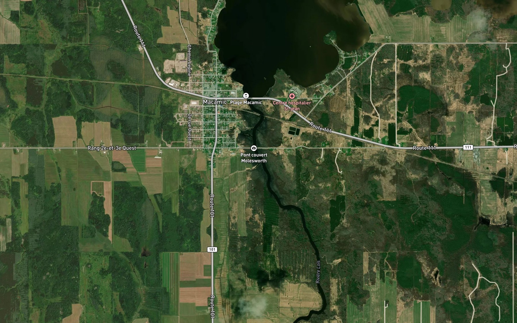 Satellite map of the Cours d'eau Champagne