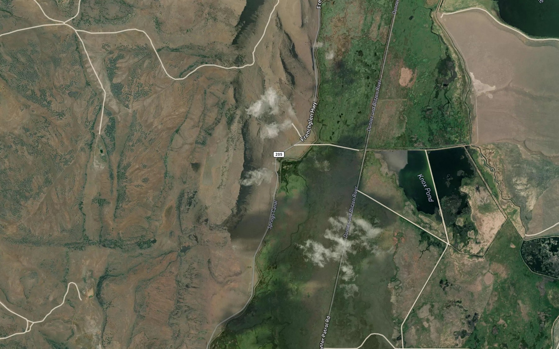 Satellite map of the Fivemile Spring