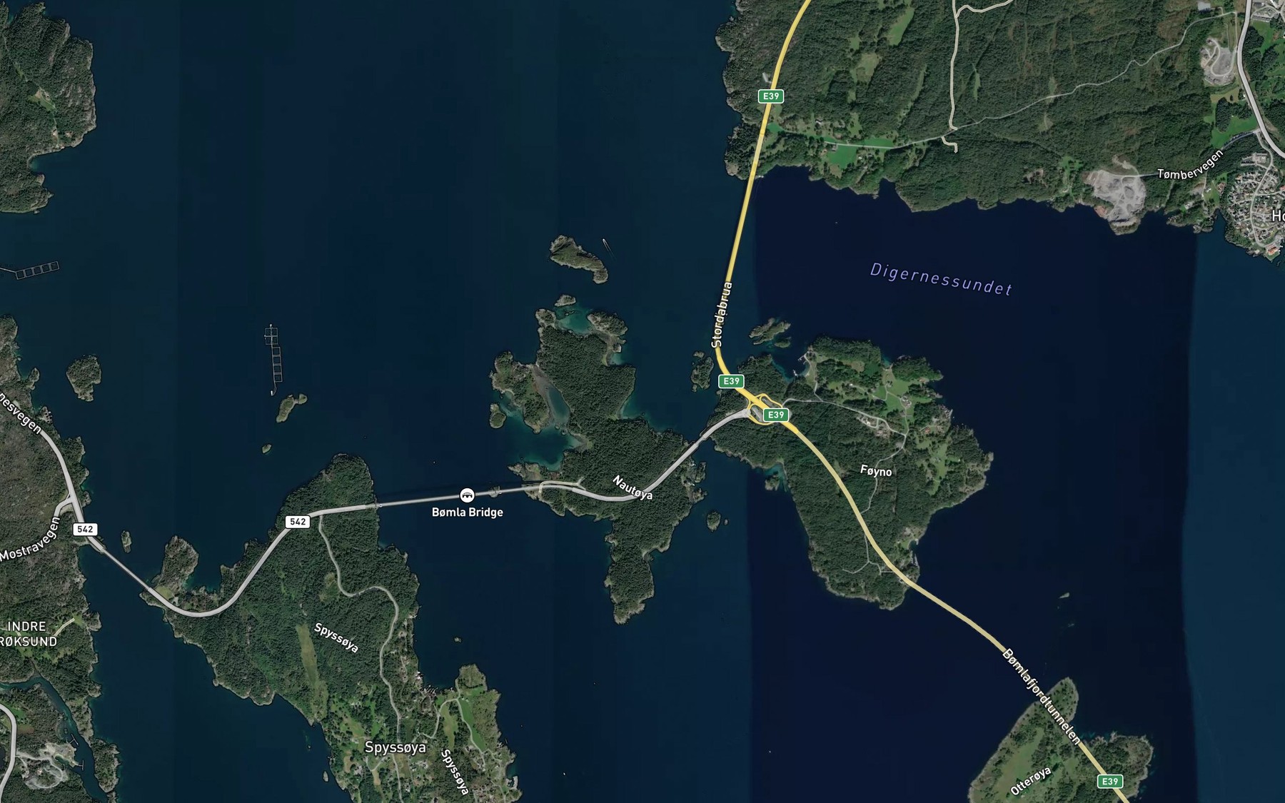 Satellite map of the Kobbavika