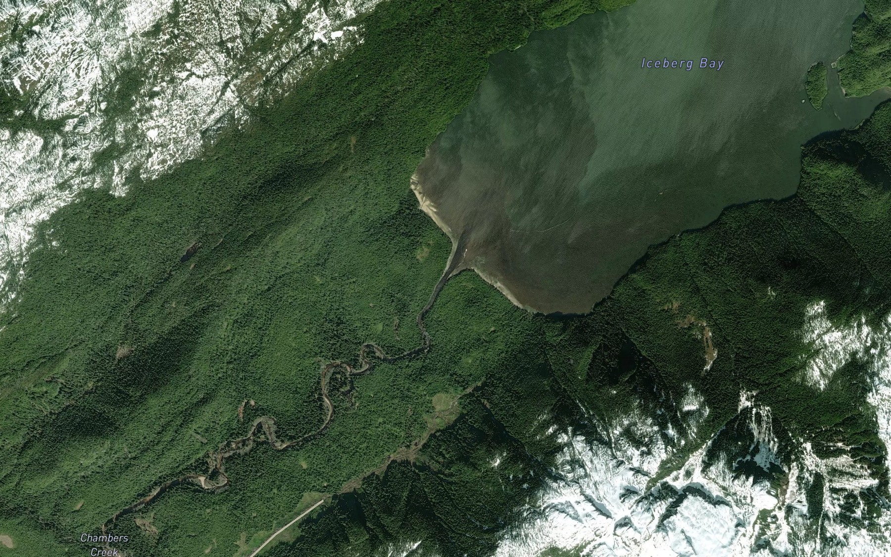 Satellite map of the Chambers Creek