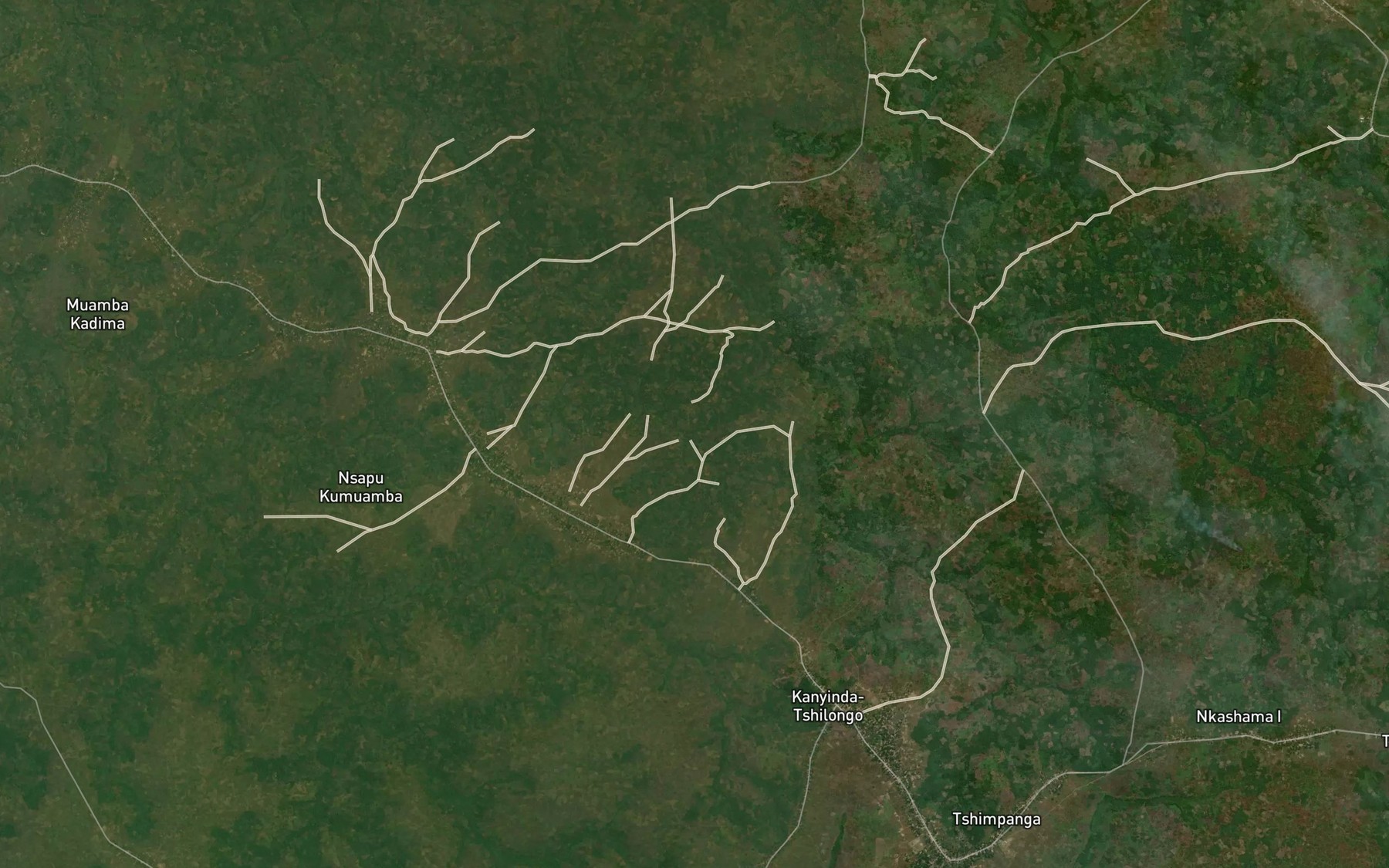 Satellite map of the Kapumba