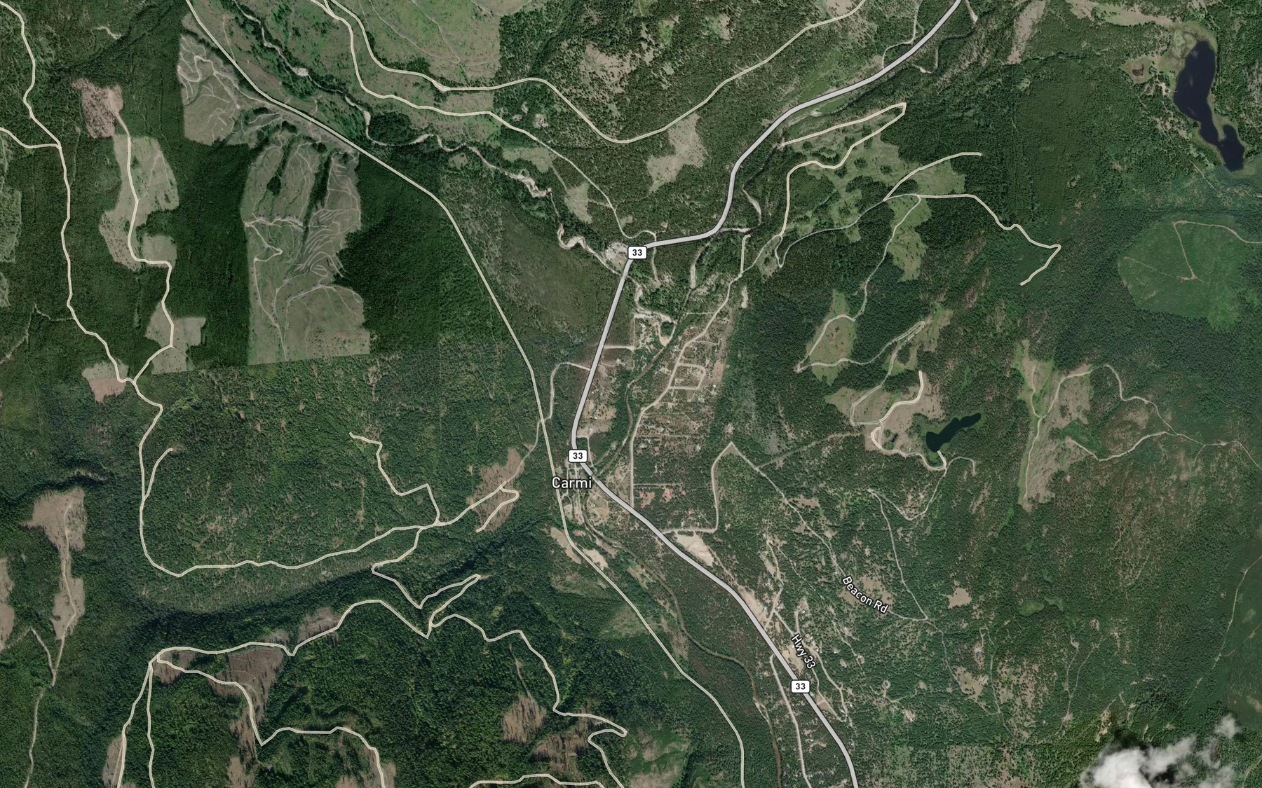 Satellite map of the Wilkinson Creek