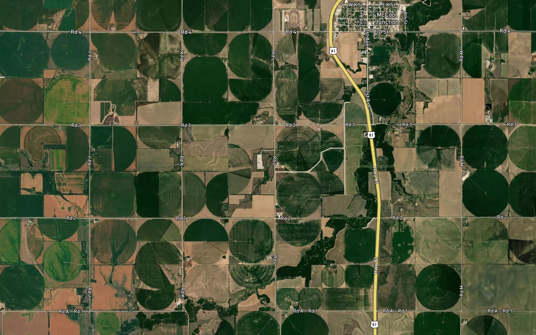 Satellite map of the Weiss Reservoir