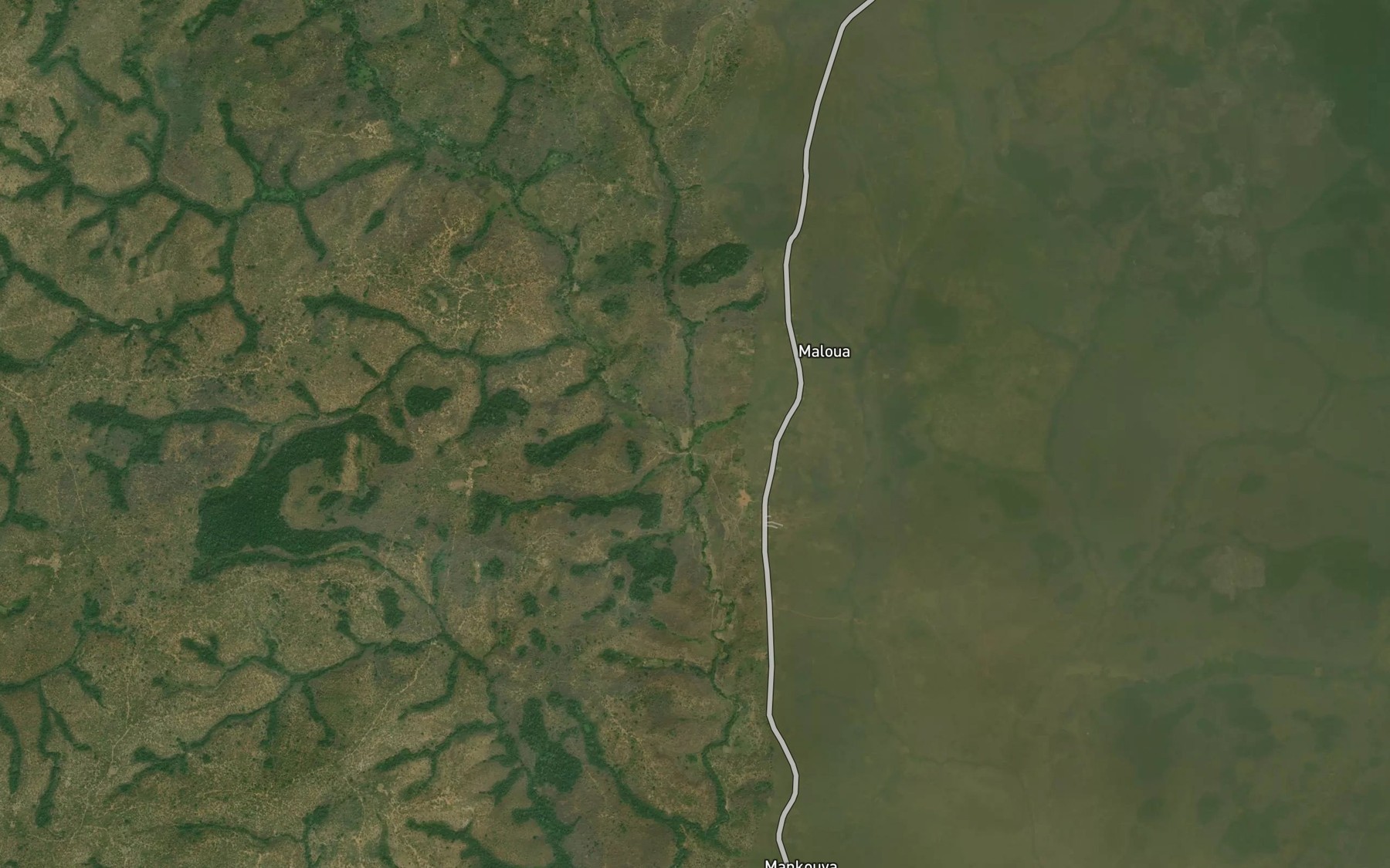 Satellite map of the Fofe
