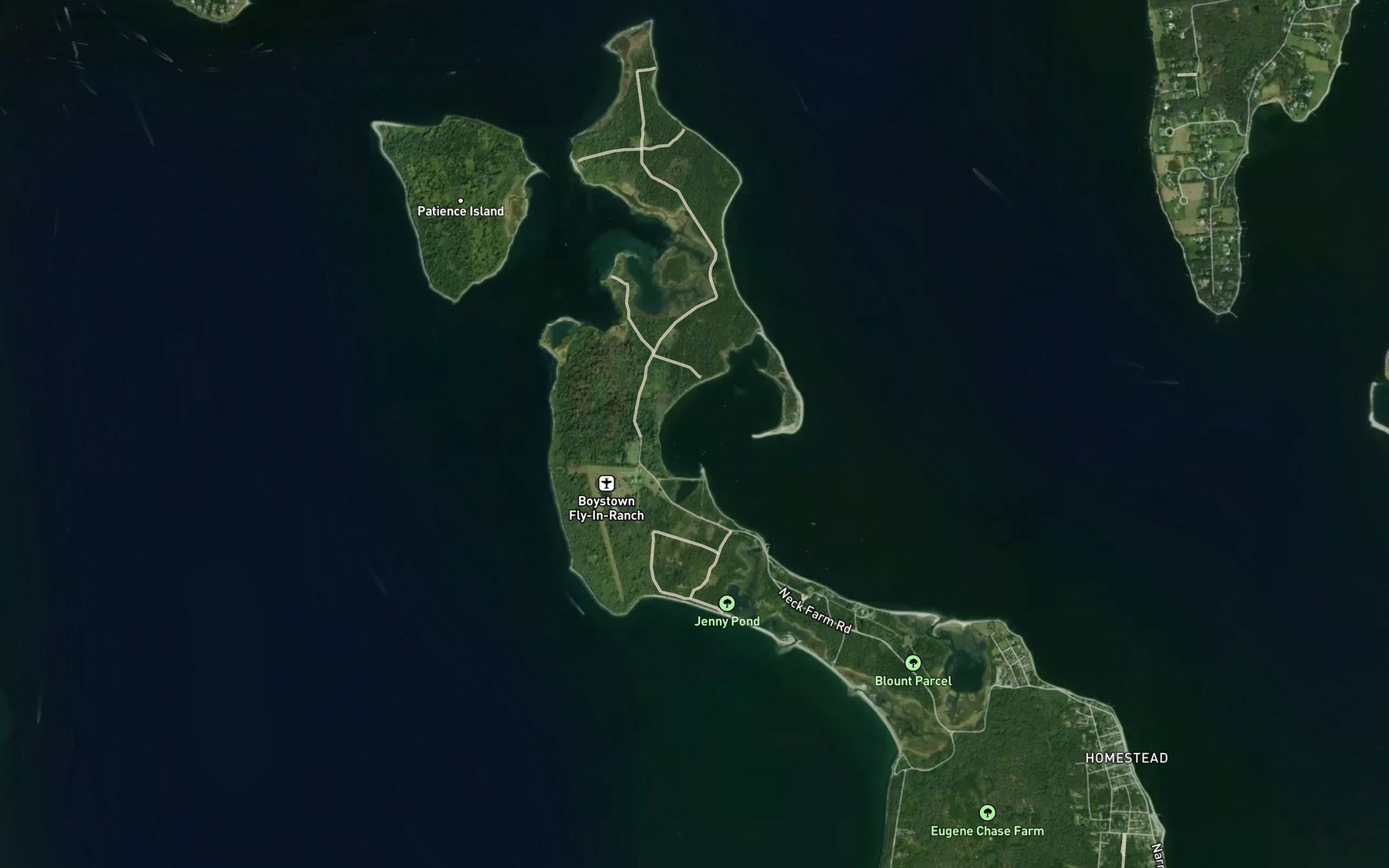 Satellite map of the Potter Cove