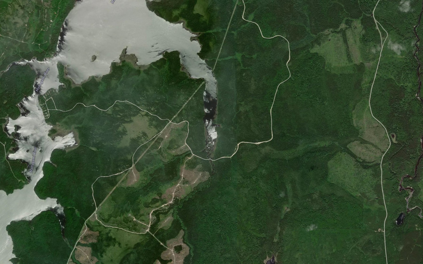 Satellite map of the Chesterfield Creek