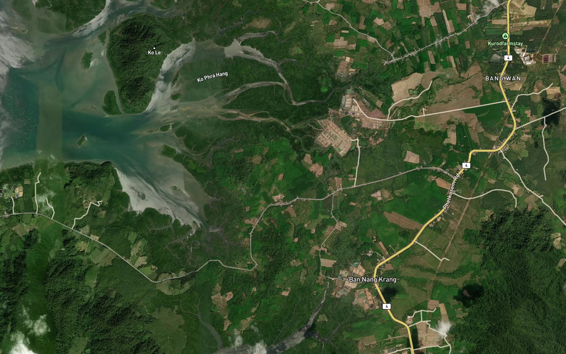 Satellite map of the Khlong Khu Rot